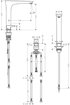 Hansgrohe 15812000 2-Loch Küchen Armatur PuraVida, pure chrom - kjhgfghhggh