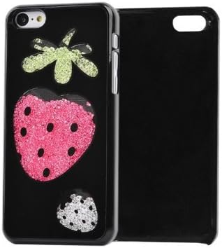 Meaci Apple Iphone 5c Case Glitter Bling Neon Rhinestone Series Protective Case-strawberry (Xx)