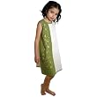 Palma City, Girl's Light Summer Two-Toned Dress: Hand-Embroidered On The Darker Color. 100% All Natural Cotton