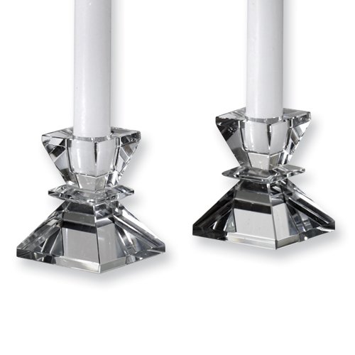 Crystal Set of 2 Candle Holders