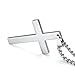 Areke Mens Cross Necklace for Men Women Unisex Stainless Steel Pendant Necklaces