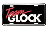 Glock Team Vanity License Plate Black Red & White GLAS00043