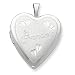 Sterling Silver 20mm D/C Grandma Heart Locket