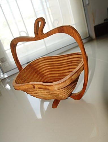 Natural Living Bamboo Apple Collapsible Fruit Basket