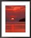 Andaman Sea Glows With Reflected Sunset, Thailand Collections Framed Art Poster Print by John & Lisa Merrill, 18x22