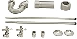 Satin Nickel P-Trap Pedestal Bathroom Sink Drain Kit