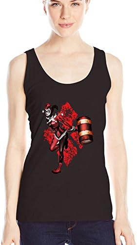 Custom DC Comics Harley Quinn And Joker Black Tank Top