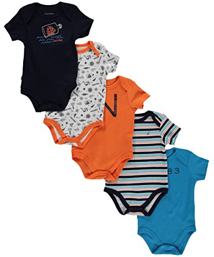 Nautica Boys 0-9 Months 5-Pack Bodysuit