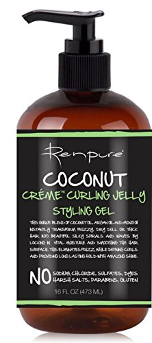 Renpure Coconut Creme Curling Jelly Styling Gel, 16 oz