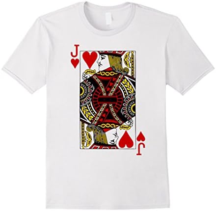 Men's Jack of Hearts Playing Card Costume T-Shirt XL White