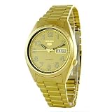 Seiko 5 Mens Gold-tone Automatic Dress Watch with Gold-tone Dial. Model: SNXP18 by Seiko