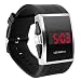 Luxury Digital Mens Red LED Light Sport Wrist Watch Gift Style - Black