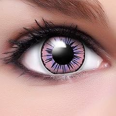 Farbige lila Crazy Fun Kontaktlinsen 'Fee' mit gratis Linsenbeh�lter Topqualit�t zu Karneval und Halloween