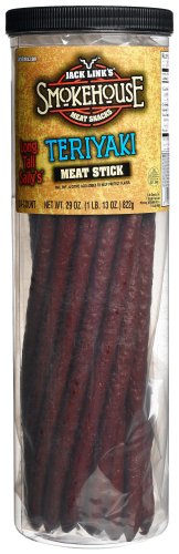 Jack Link's Smokehouse Meat Snacks, Teriyaki Meat Stick, 24-Count Jar