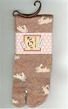 Tabi Fashion Socks - Bunnies & Flowers (Tan)