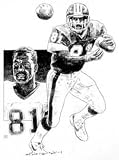 Art Monk Washington Redskins 16 x 20 Lithograph