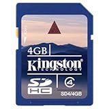 Kingston 4 GB Class 4 SDHC Flash Memory Card SD4/4GB