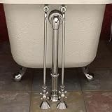 Single Offset Supplies with Four Ball Cross Handle Valves - Chrome