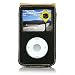 iPod Video / Classic Genuine Leather Case for 30 GB Video and 80GB Classic with Belt Clip and Strap, Midnight Black