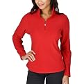 C9 by Champion&reg; Womens Zip Fleece Pullover - Red&nbsp;