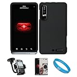 Black 2 Piece Protective Snap-On Hard Case Cover for Motorola Droid 3 Veriz ....