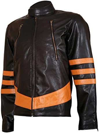 X-MEN Wolverine Origins Biker Style Brown Leather Jacket