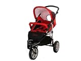 VINSANI RED SAFARI BABY JOGGER STROLLER / PUSHCHAIR / PRAM/ 3 WHEELER
