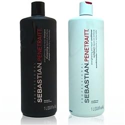 Sebastian Penetraitt Strengthening and Repair Shampoo & Conditioner Liter Set (33.8 oz)