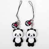 Panda Figurine Pendentif Téléphone Mobile Blanc
