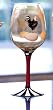 Rooster White Wine Glass with Beaded Stem Rooster White Wine Glass with Beaded Stem