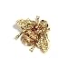 Yellow Topaz Austrian Rhinestone Bumble Bee Gold Plated Brooch Pin