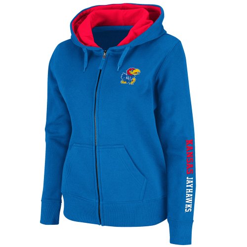 NCAA Kansas Jayhawks Titan Full Zip Fleece Hoodie (Royal, Medium)