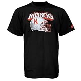 adidas Nebraska Cornhuskers Black Big Helmet T-shirt