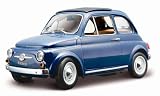 Fiat 500 F Blue 1:24 Diecast Model Car