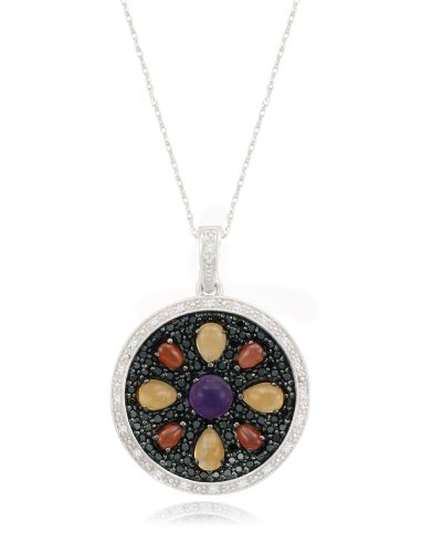 Citrine Amethyst Diamond Pendant Clarity