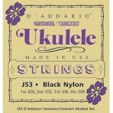D'addario J53 Black Nylon Uke Strings