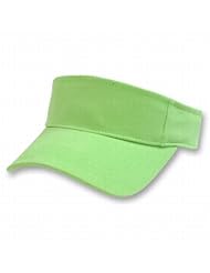 LIME GREEN ADJUSTABLE SUN GOLF TENNIS VISOR CAP CAPS HAT HATS by