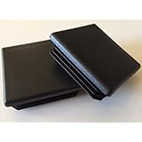 2" Black Plastic Plugs for Square Tubing by Caplugs Package of 4