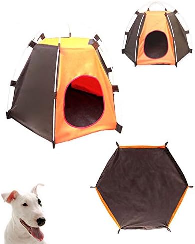 Pup-Tent, Portable Folding Dog House Sun Beach Tent, Indoor Outdoor Waterproof Pet Tent Durable for Summer Small Size Dogs and Cats