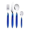 Royal Blue Handle 24-piece Cutlery Stainless Steel Set