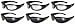 6 X Black Frame Motorcycle Riding Glasses Sunglasses Day and Night 3 Smoke Pairs and 3 Clear Pairs w