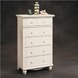 Harbor View 5 Drawer Chest in Antique White Finish