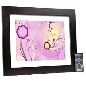 12 Pandigital PAN1200DWFR 1GB 800x600 Bluetooth Ready Digital Photo Frame & MP3 Player Espresso