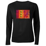 Artsmith, Inc. Womens Long Sleeve Dk T-Shirt Abstract Peace Symbol