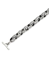 Sterling Silver Antiqued Gothic Bracelet - 9 Inch