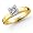 14K 1.00 Carat Princess Cut Cathedral Solitaire Diamond Engagement Ring (G-H ; SI1-2) Size 5