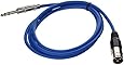 Seismic Audio - SATRXL-M6 - Blue 6' XLR Male to 1/4" TRS Patch Cable
