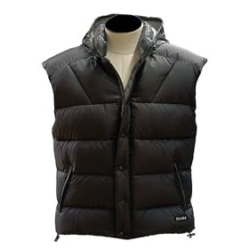 TAIGA Blackcomb 800 Deluxe - Mens Goose Down Vests with a Thin AquaNix Hide-Away Hood,...