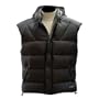 TAIGA Blackcomb 800 Deluxe - Men's Goose Down Vests with a Thin AquaNix Hide-Away Hood, Black, MADE IN CANADA, Large (chest: 42"; hips: 42")