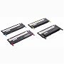 Genuine DELL 4-Pack: 1x 1,500-Page Black/ 3x 1,000-Page Cyan/ Magenta/ Yellow Toner Cartridge for Dell 1230c, 1235cn Color Printer